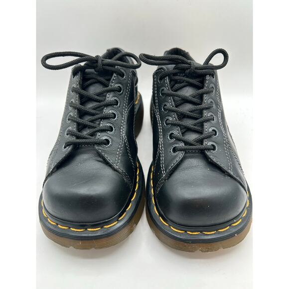 RARE DAISY Dr. Martens Chunky Platform Black Leather 12283 Oxford Boot WMS Sz 7 - Picture 8 of 12
